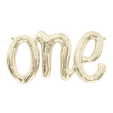 Foil Balloon 30 Inch One Script White Gold