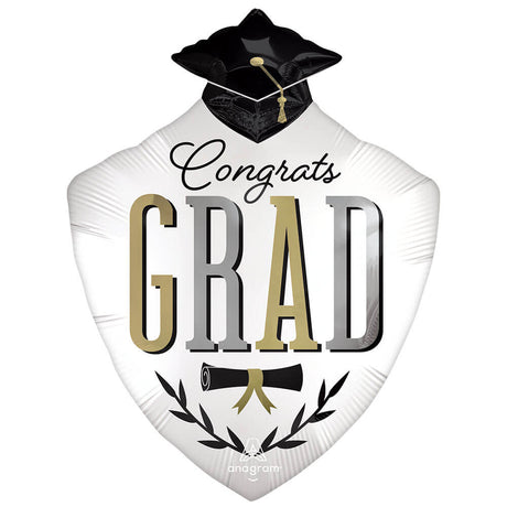 Graduation Foil Balloon 30 Inch Caps Off