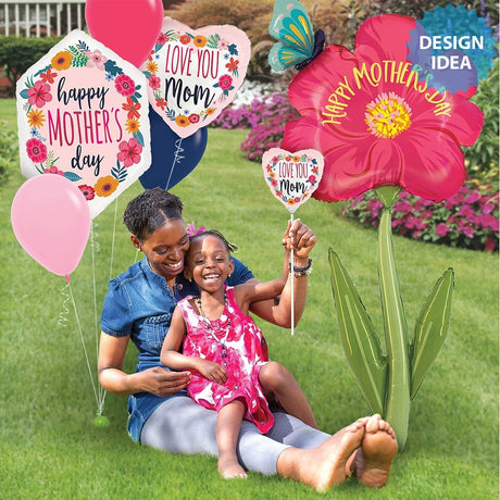 Mother's Day Foil Balloon 30 Inch Blossoms