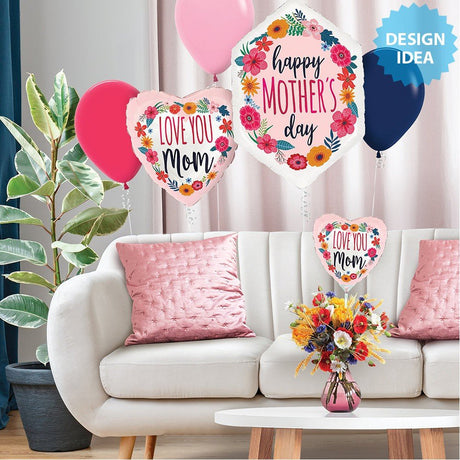 Mother's Day Foil Balloon 30 Inch Blossoms