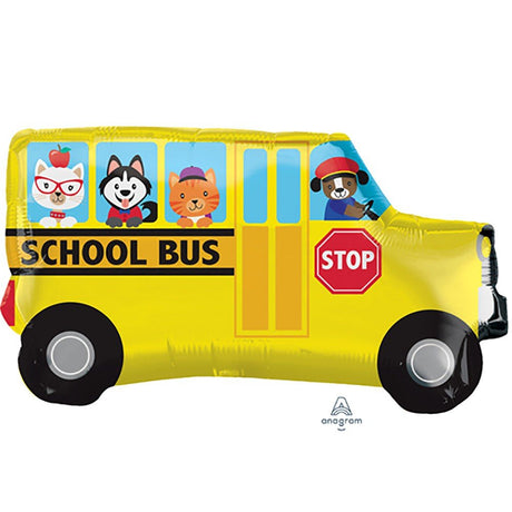 School Bus Foil Balloon