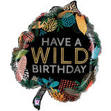 Foil Balloon Wild Birthday Tropical Leaf