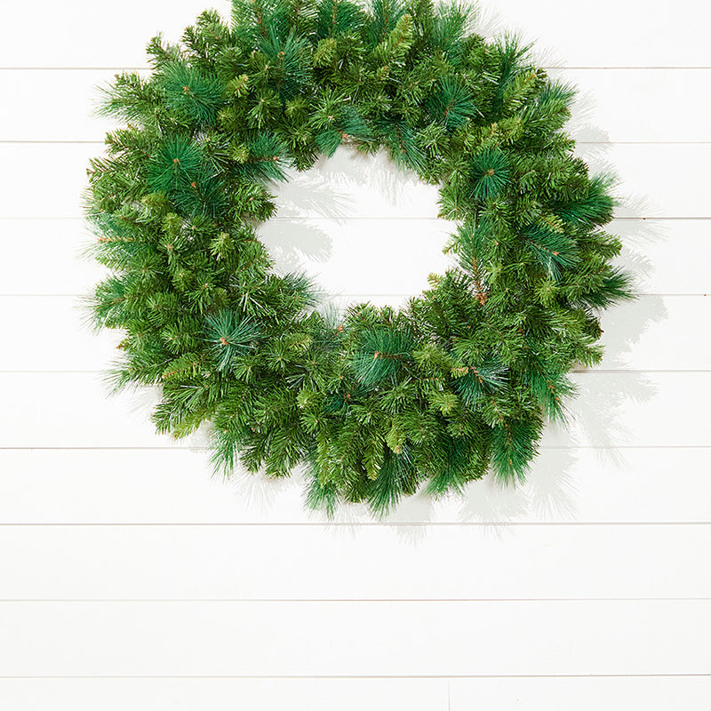 Montana Pine Wreath 30 Inch Artificial Christmas Holiday Door Wreath 245 Tips