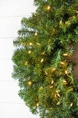 Norway Pine Wreath 30 Inch LED Prelit Christmas Holiday Door Decor