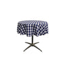 30" Round Tablecloth Polyester Poplin Fabric - Checkered, White & Lime, 30" Diameter (1 Piece)