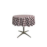30" Round Tablecloth Polyester Poplin Fabric - Checkered, White & Lime, 30" Diameter (1 Piece)
