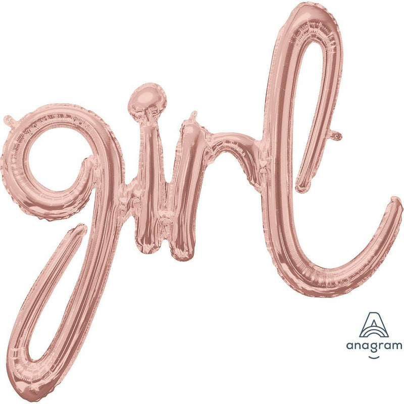 Foil Balloon Girl Rose Gold