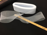 Crinoline Horsehair Braid Trim Polyester Fabric - White, 4" Width, 30 Yards (30 Yards)