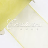 2 1/2" Wired Organza Ribbon - 10 Yards (Baby Maize)