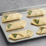 LeCoq Cuisine Ready-to-Bake Spinach and Ricotta Croissant 3 oz. - 45/Case