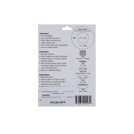 Maxant Button Cover Kit Size 30 - 6ct