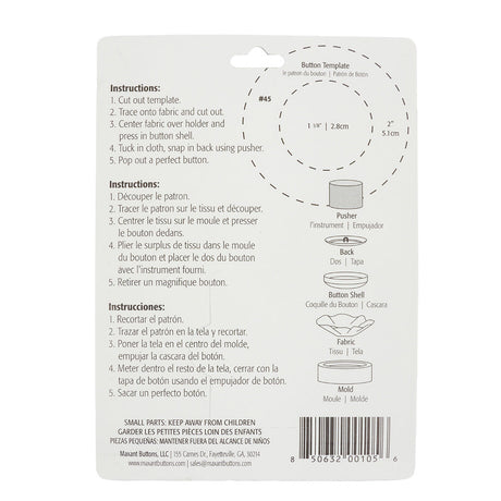 Maxant Button Cover Kit - Size 45