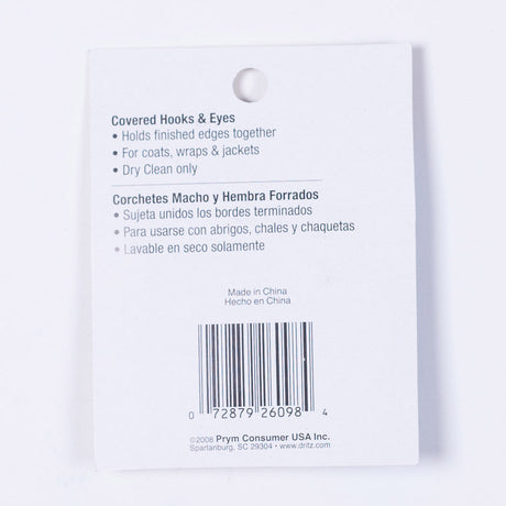 Dritz Brown Covered Hook & Eyes - 2 Ct