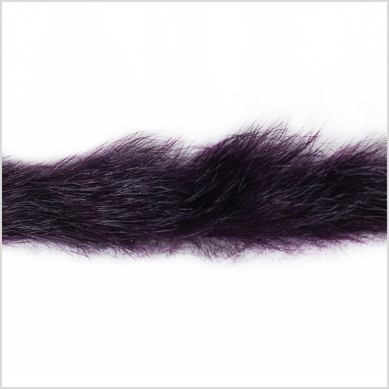 Plum Fur Trim