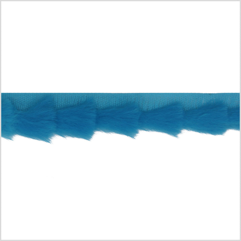 Rabbit Fur Trim 1” - Turquoise