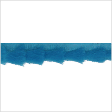 Rabbit Fur Trim 1” - Turquoise