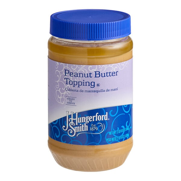 J. Hungerford Smith Peanut Butter Dessert / Sundae Topping 40 oz. - 6/Case
