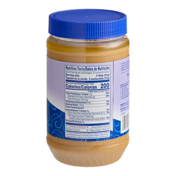 J. Hungerford Smith Peanut Butter Dessert / Sundae Topping 40 oz. - 6/Case
