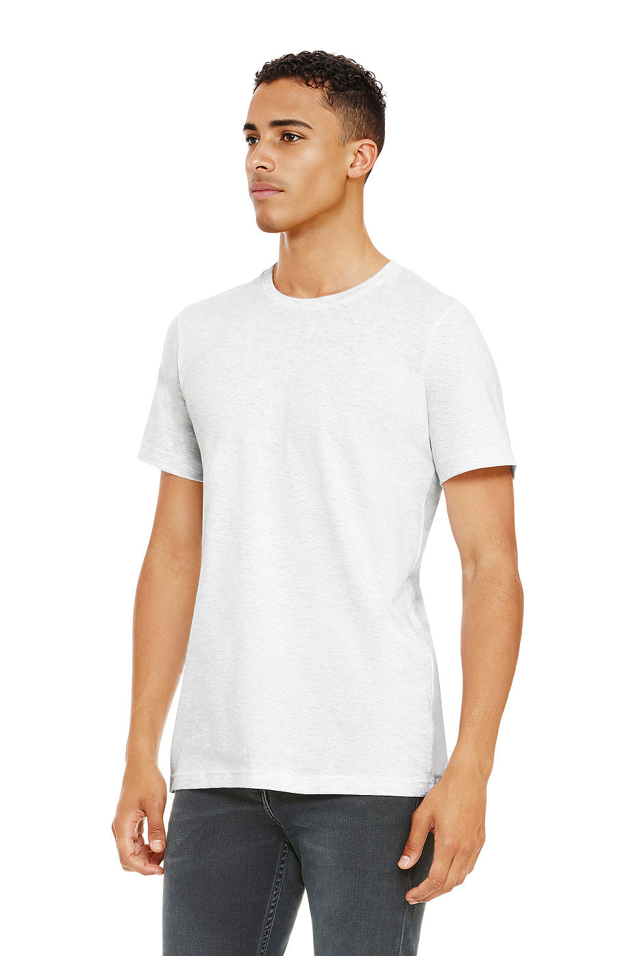 Bella Canvas 3001 Airlume Cotton Fabric - Ash, Crewneck, Short Sleeve (1 Unit)