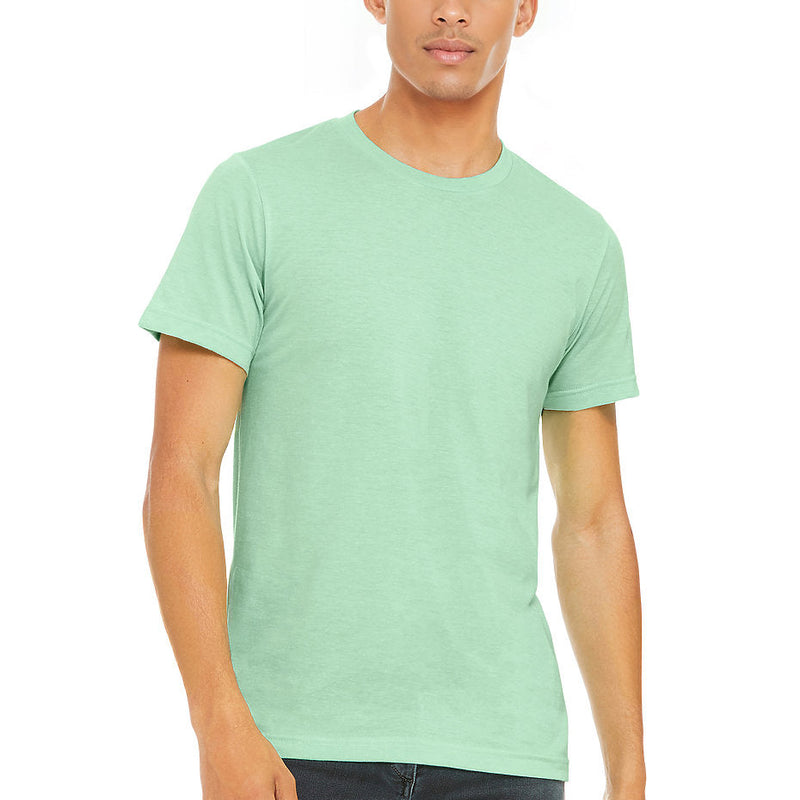 Bella Canvas 3001 Airlume Cotton T-Shirt Fabric - Mint, Crewneck, Unisex, 32 Single, 4.2 Oz, Adult Round Neck (1 Piece)
