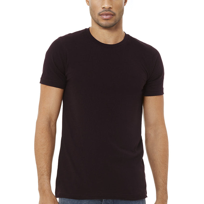 Bella Canvas 3001 Airlume Combed And Ring-Spun Cotton Fabric - Oxblood Black, Crewneck, Short Sleeve (1 Piece)