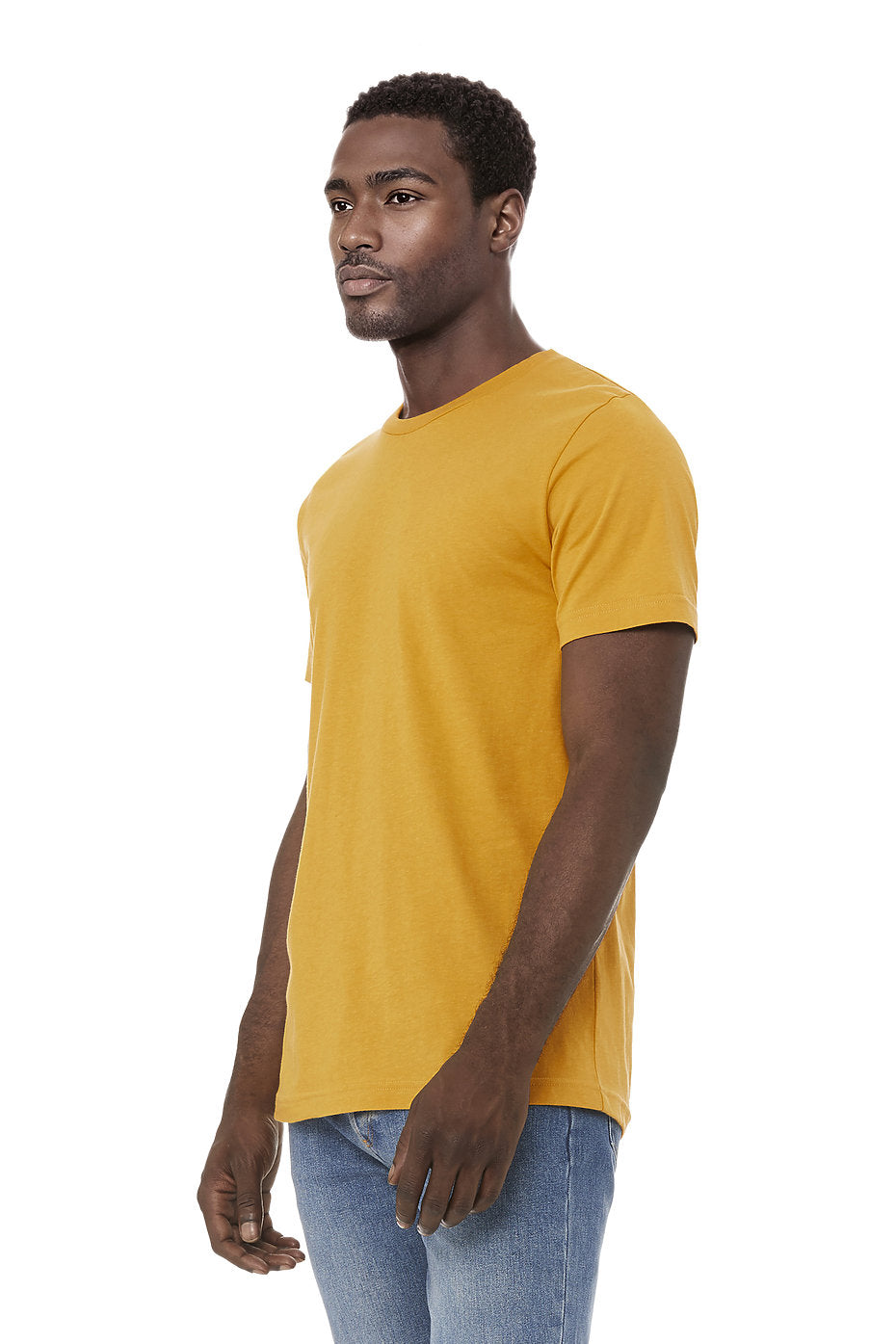 Bella Canvas 3001 Airlume Combed And Ring-Spun Cotton Fabric - Mustard, Crewneck, Short Sleeve (1 Unit)