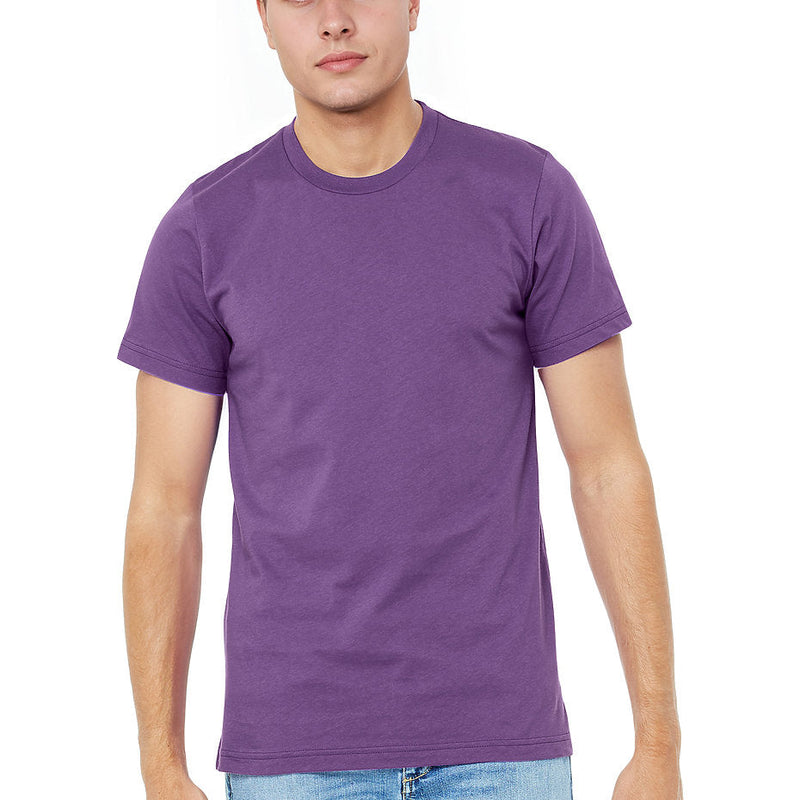 Bella Canvas 3001 Airlume Cotton T-Shirt - Team Purple, Crewneck, Unisex, 32 Single, 4.2 Oz, S-3XL (1 Piece)