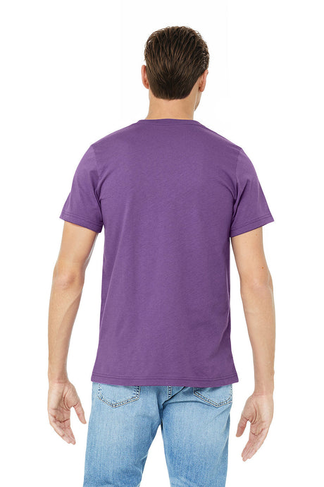 Bella Canvas 3001 Airlume Cotton T-Shirt - Team Purple, Crewneck, Unisex, 32 Single, 4.2 Oz, S-3XL (1 Piece)