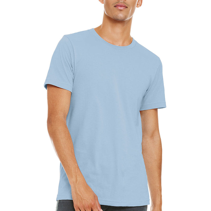 Bella Canvas 3001 Cotton T-Shirt Fabric - Baby Blue, Crewneck, Unisex, 32 Single, 4.2 Oz, 6 Sizes (1 Piece)