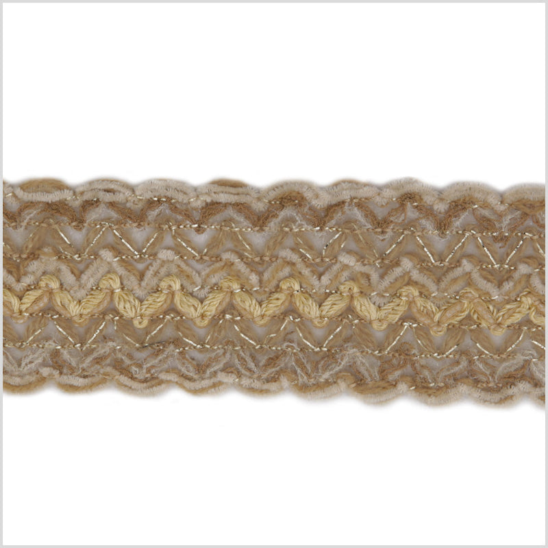 Dark Beige Metallic Braid