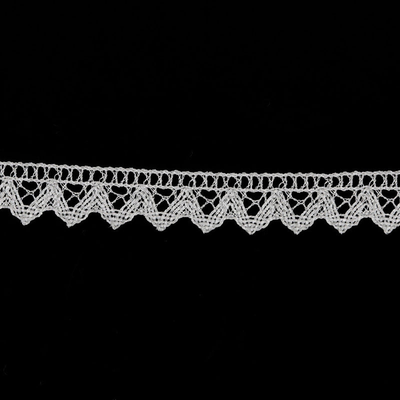 0.625" Metallic SIlver Crochet Trim