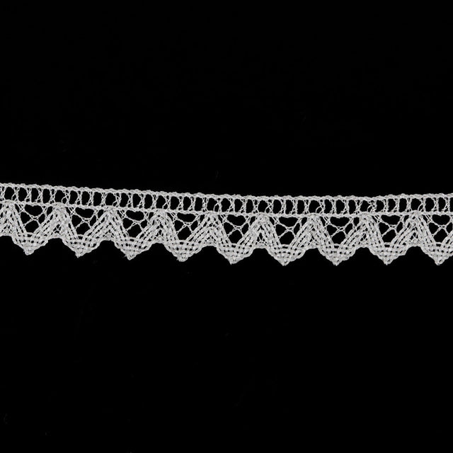 0.625" Metallic SIlver Crochet Trim