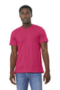 Bella Canvas 3001 Airlume Combed And Ring-Spun Cotton Fabric - Fuchsia, Crewneck, Unisex, 32 Single, 4.2 Oz (1 Unit)