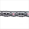 Black/Pink Beaded Lace