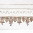 2.5" Beige/Gold Embroidered Trim