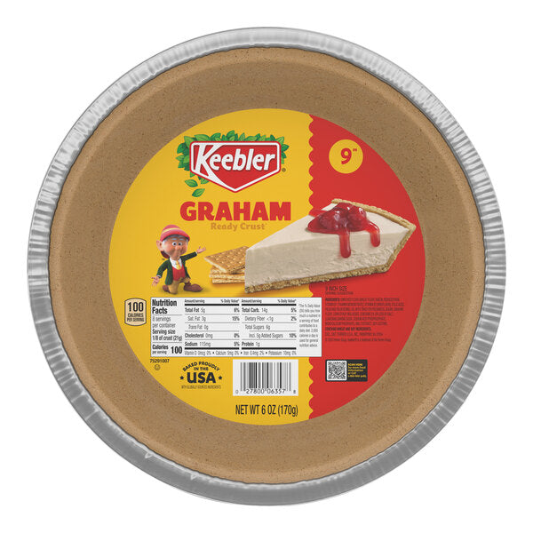 Keebler Ready Crust 6 oz. Graham 9" Pie Shell - 12/Case