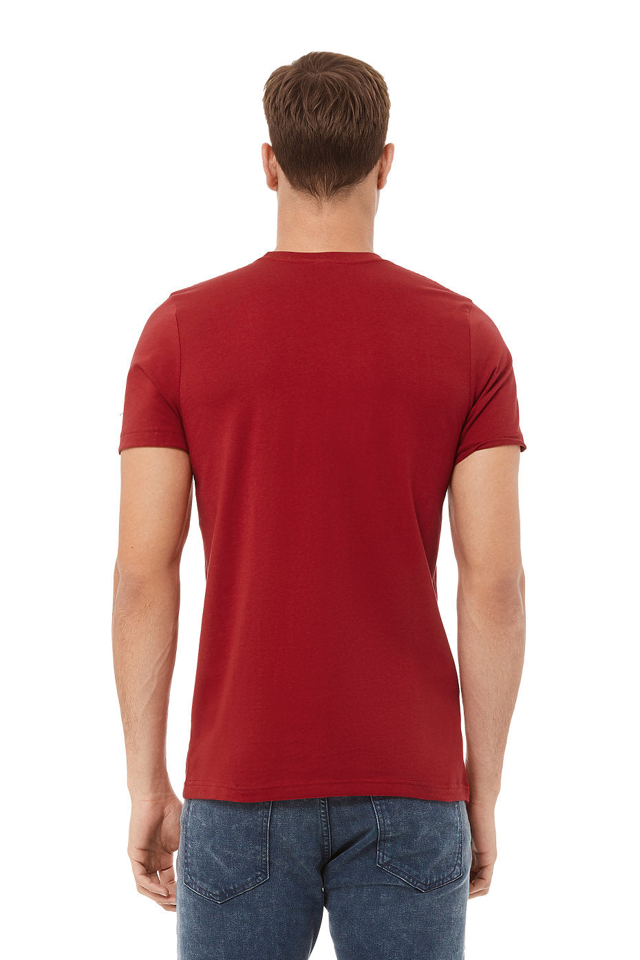 Bella Canvas 3001 Airlume Combed And Ring-Spun Cotton Fabric - Canvas Red, Crewneck, Unisex, 32 Single, 4.2 Oz (1 Unit)