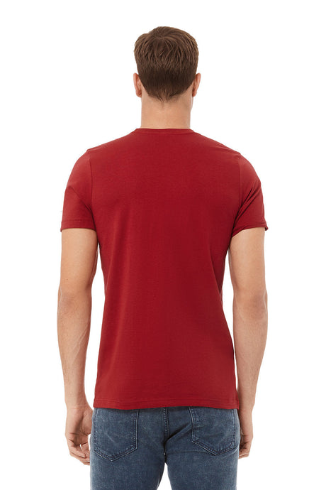 Bella Canvas 3001 Airlume Combed And Ring-Spun Cotton Fabric - Canvas Red, Crewneck, Unisex, 32 Single, 4.2 Oz (1 Unit)