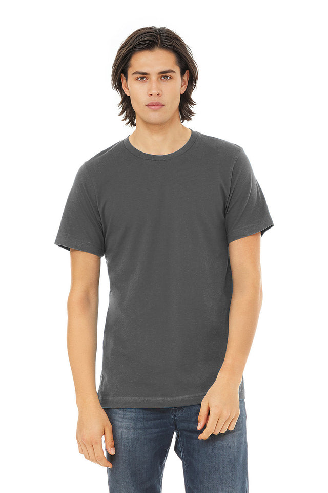 Bella Canvas 3001 Airlume Combed And Ring-Spun Cotton Fabric - Asphalt, Unisex Crewneck, 32 Single, 4.2 Oz (1 Unit)
