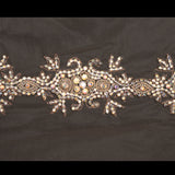 Silver/Champagn Fancy Beaded Trim