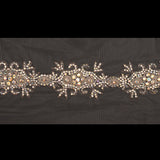 Silver/Champagn Fancy Beaded Trim