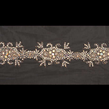Silver/Champagn Fancy Beaded Trim