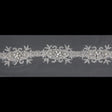 2.5" Crystal Silver Fancy Beaded Rhinestone Trim