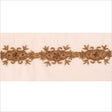 2.5" Gold/Light Colorado Topaz Fancy Beaded Rhinestone Trim