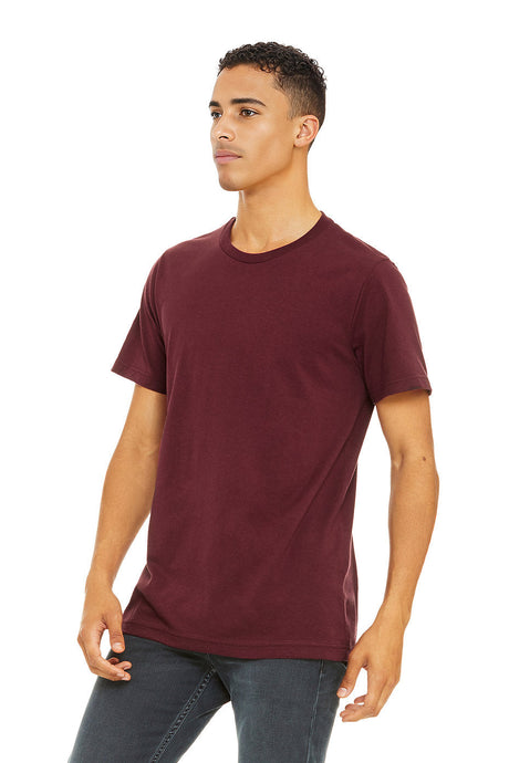 Bella Canvas 3001 Airlume Combed And Ring-Spun Cotton Fabric - Maroon, Crewneck, Short Sleeve (1 Shirt)