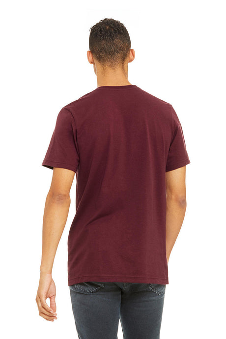 Bella Canvas 3001 Airlume Combed And Ring-Spun Cotton Fabric - Maroon, Crewneck, Short Sleeve (1 Shirt)