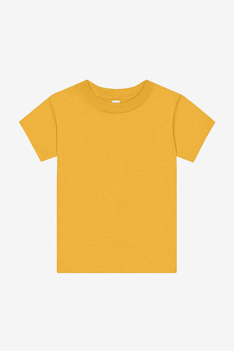 Bella Canvas 3001T Cotton Jersey Fabric - HTR Yellow Gold, Crew Neck, Toddler Short Sleeve (4 Sizes)