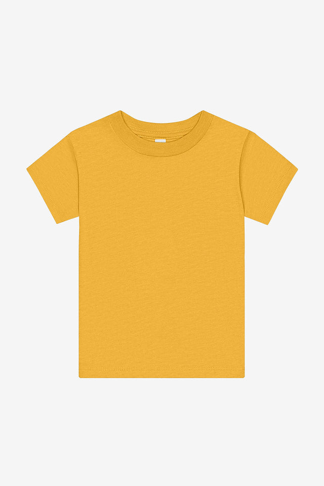 Bella Canvas 3001T Cotton Jersey Fabric - HTR Yellow Gold, Crew Neck, Toddler Short Sleeve (4 Sizes)