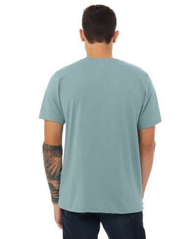 Bella Canvas 3001CVC Heather CVC Fabric - Heather Blue Lagoon, Short Sleeve Crewneck, Unisex (1 Shirt)