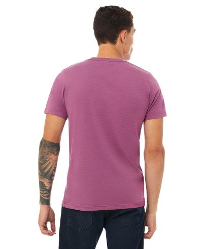 Bella Canvas 3001CVC Cotton Poly T-Shirt Fabric - Heather Magenta, Short Sleeve, Crew Neck (1 Piece)